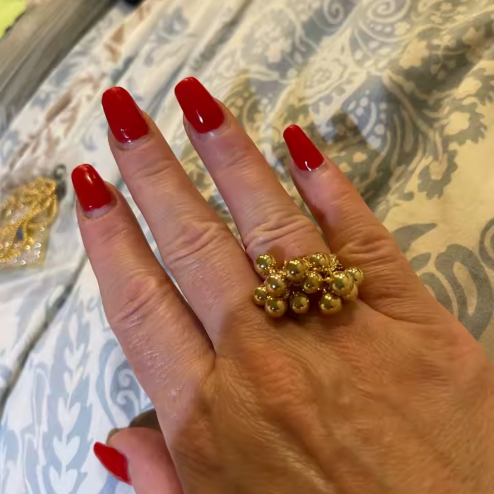 Elegant Gold and Silver Cluster Rings - Picture 7 of 9
